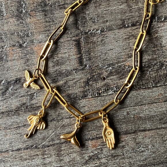 NEW Good Luck Gold Charm Layering Bracelet - Picture 8 of 13
